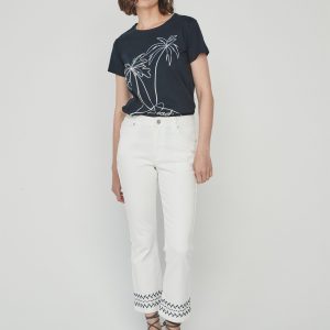 PANTALÓN CROP BORDADO